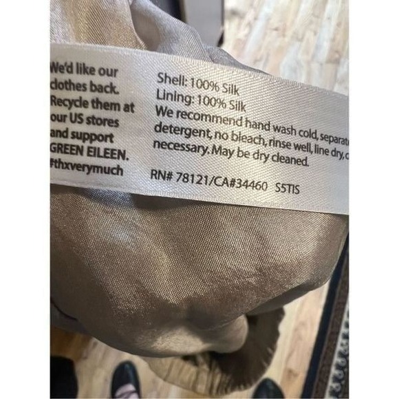 The Fisher Project Eileen Fisher Mocha Silk Shibori Dyed Lantern Short Skirt M - Picture 9 of 9